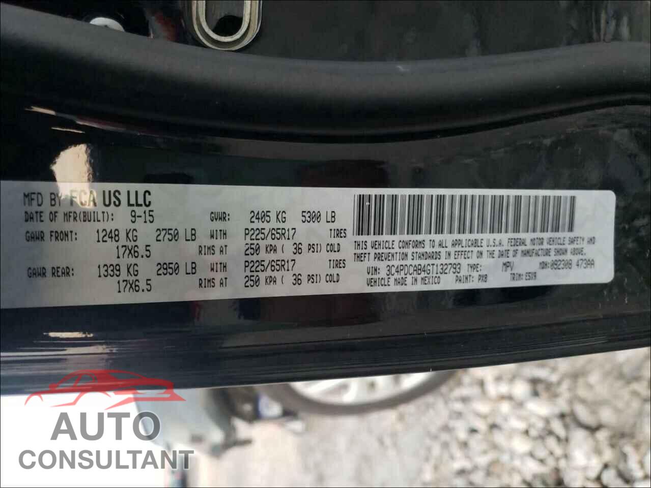 DODGE JOURNEY 2016 - 1FDXE4FSXKDC45704