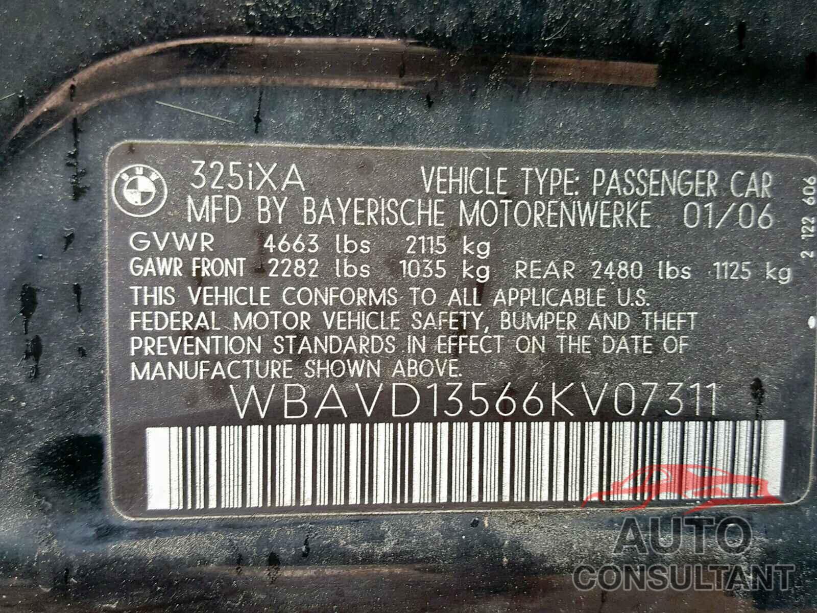BMW 325 XI 2006 - 4T1BF1FKXHU708486