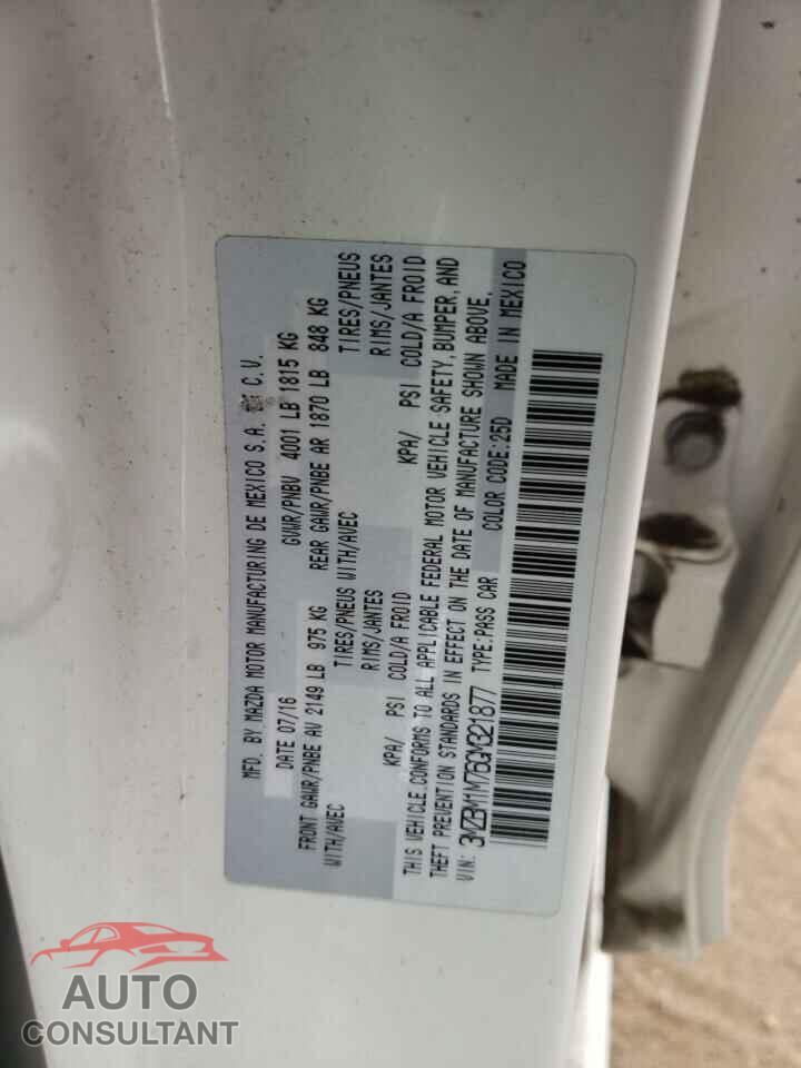 MAZDA 3 2016 - 3MZBM1M76GM321877