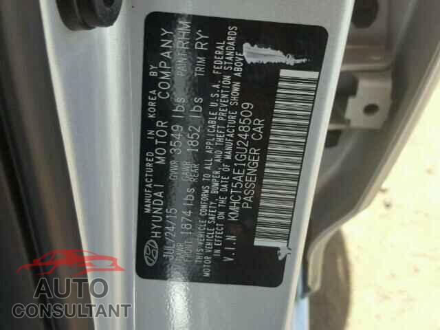 HYUNDAI ACCENT 2016 - KMHCT5AE1GU248509