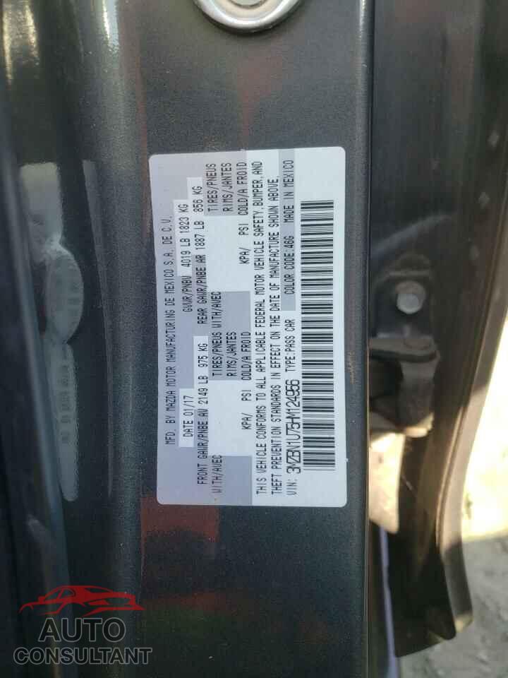 MAZDA 3 2017 - 3MZBN1U75HM124956