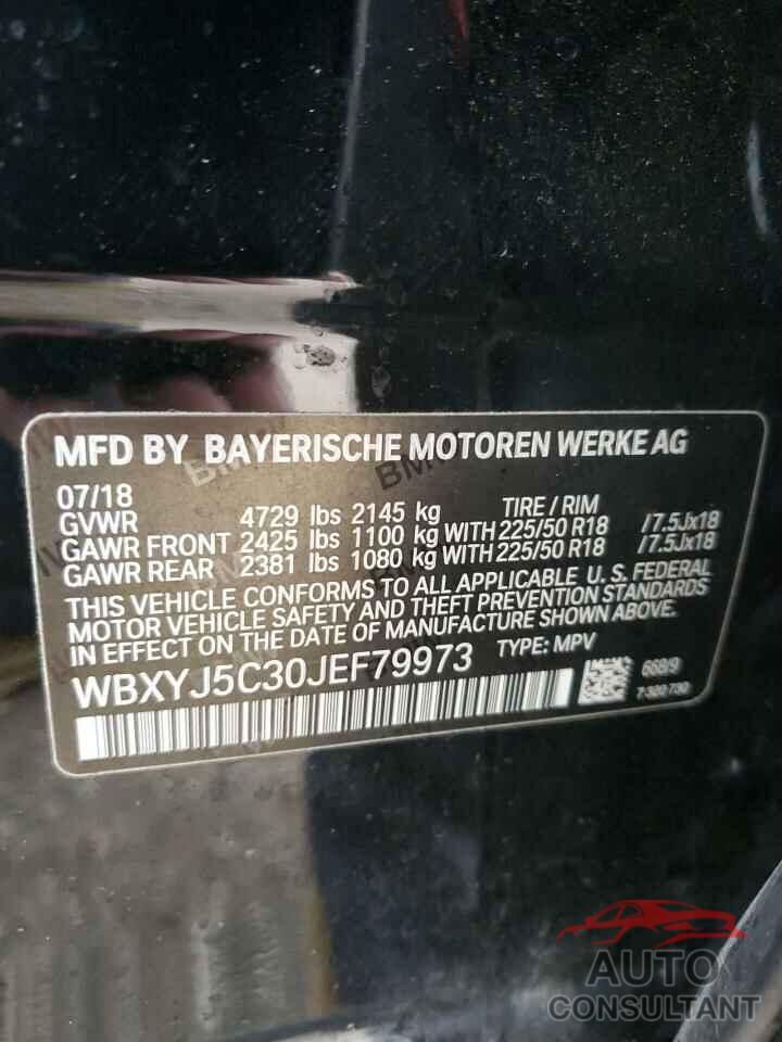 BMW X2 2018 - WBXYJ5C30JEF79973