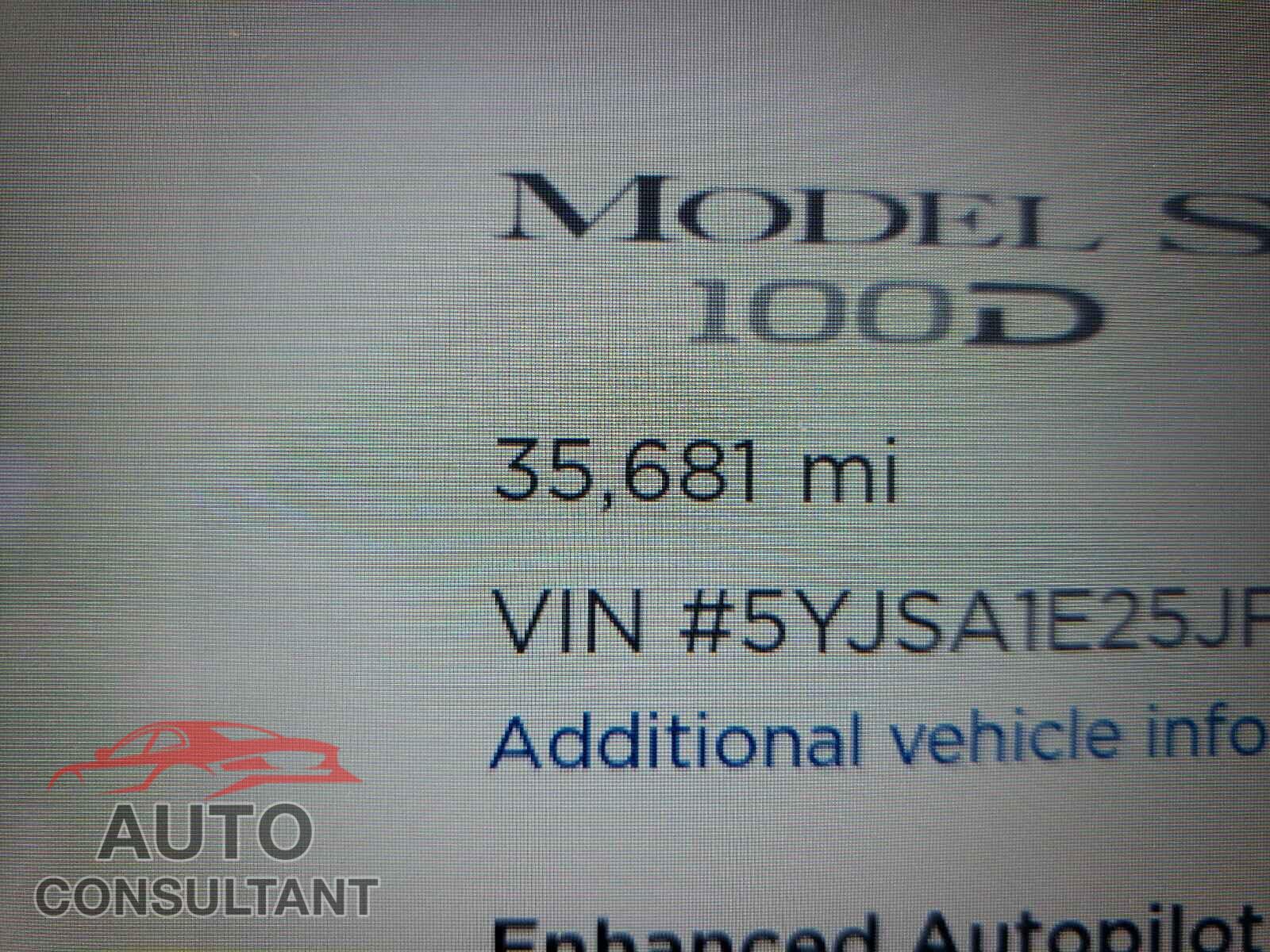 TESLA MODEL S 2018 - 5YJSA1E25JF267904
