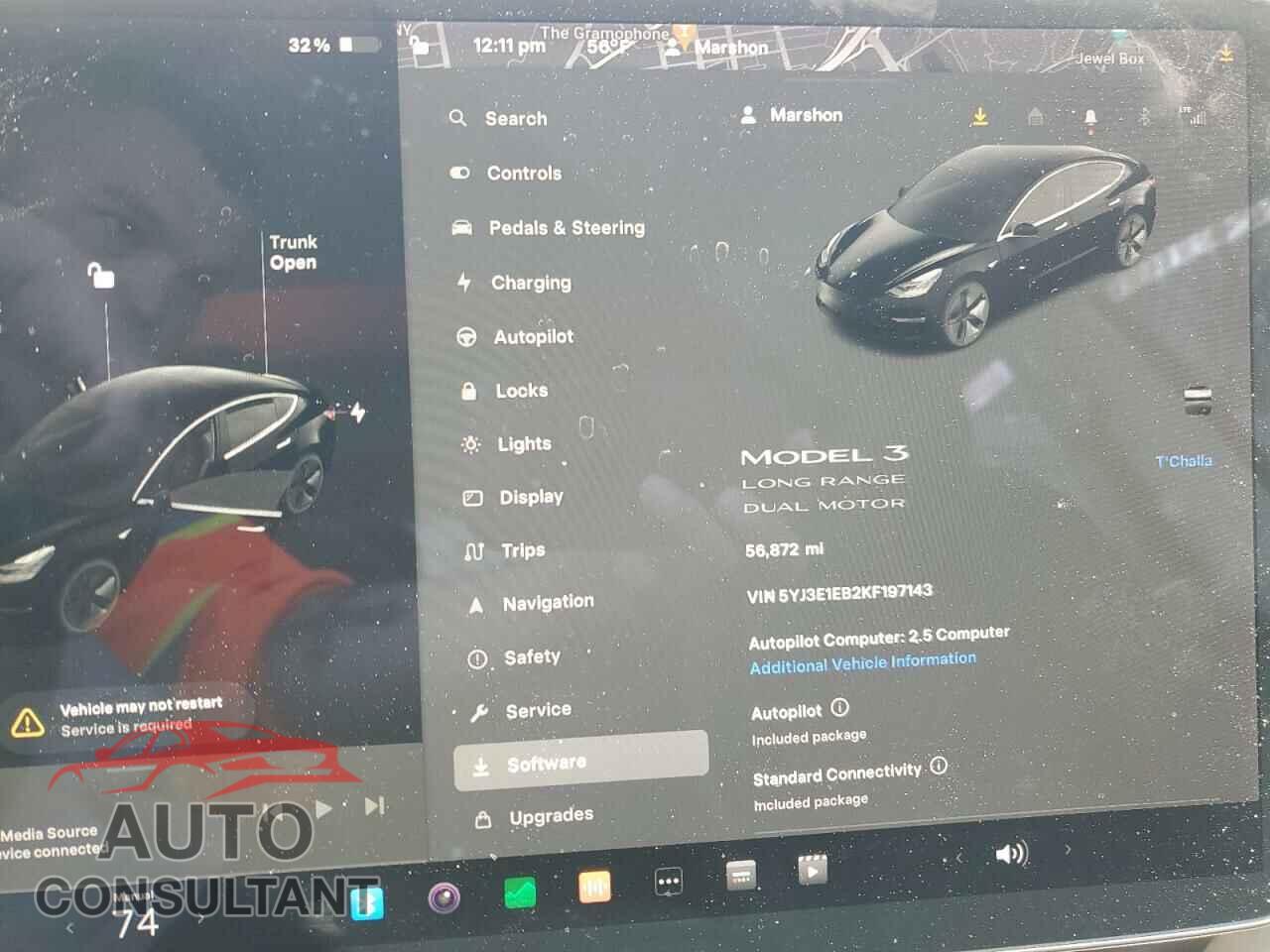 TESLA MODEL 3 2019 - 5YJ3E1EB2KF197143