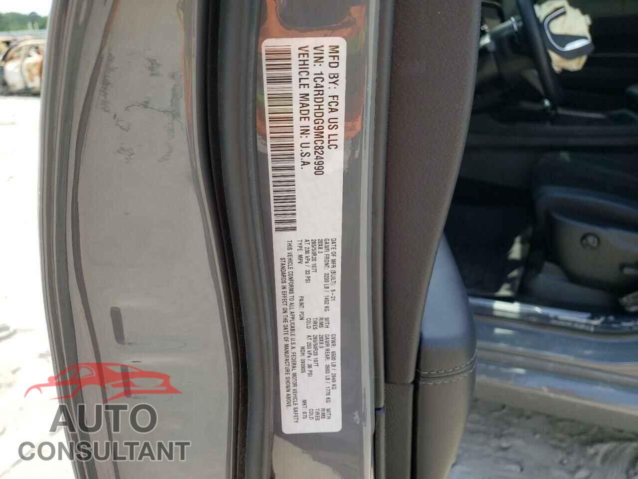 DODGE DURANGO 2021 - 1C4RDHDG9MC824990