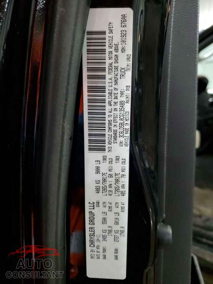 DODGE RAM 2500 2012 - 3C6LD5BL0CG135489