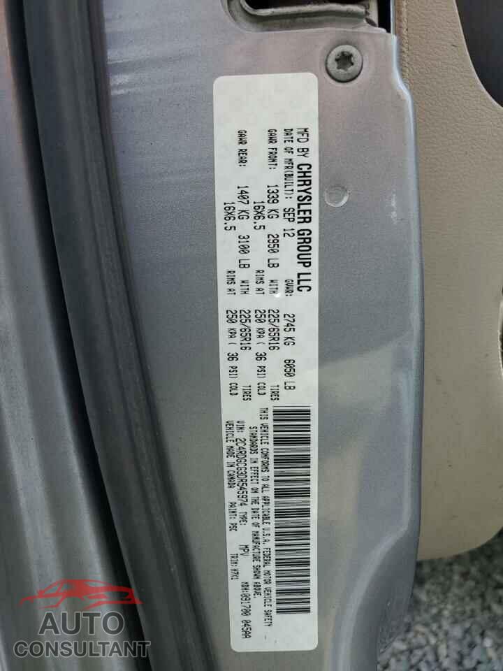 DODGE CARAVAN 2013 - 2C4RDGCG3DR545974