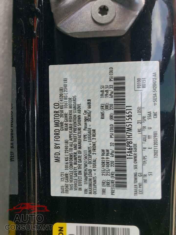 FORD MUSTANG 2021 - 1FA6P8TH7M5156511