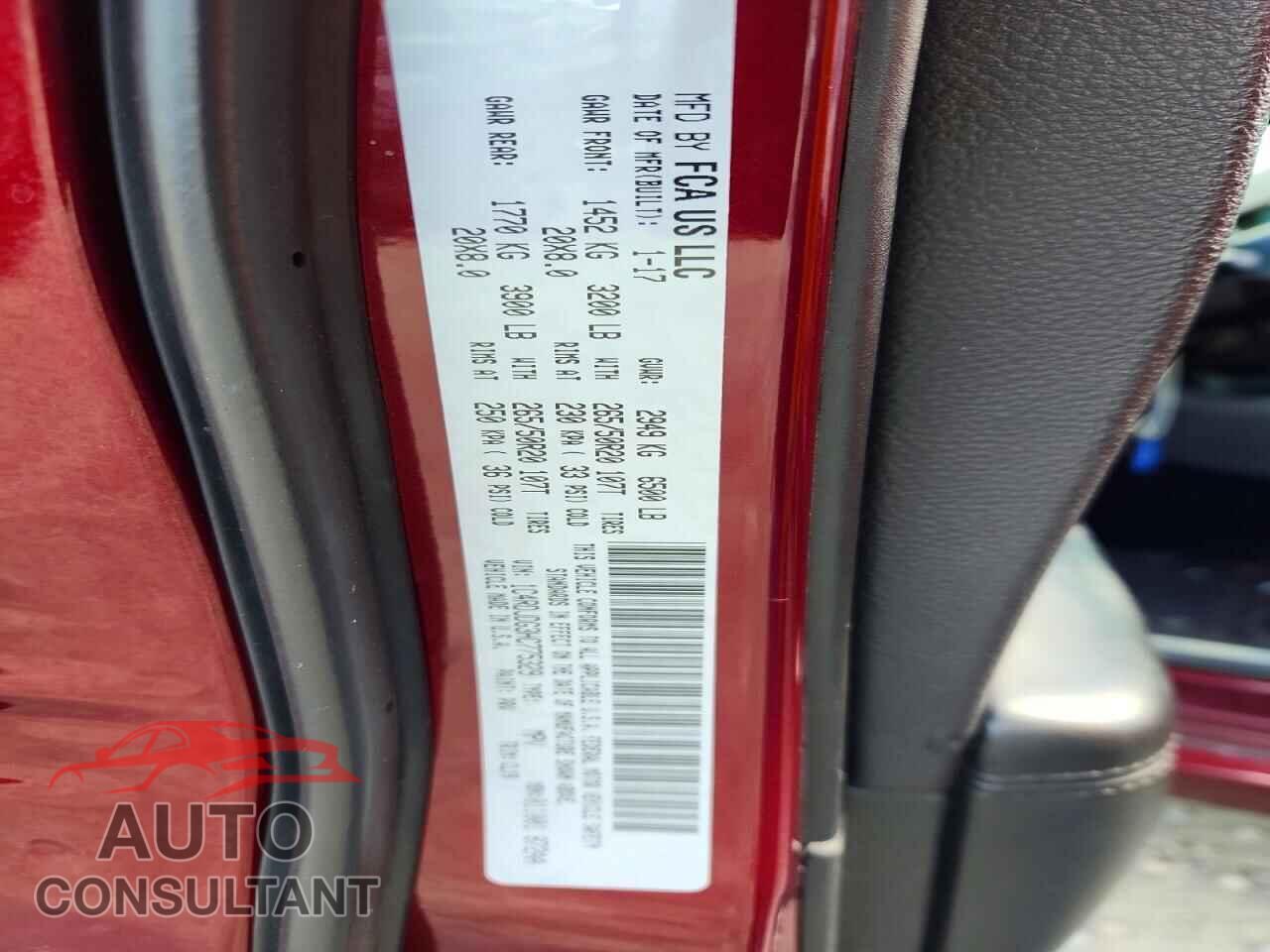DODGE DURANGO 2017 - 1C4RDJDG3HC775329