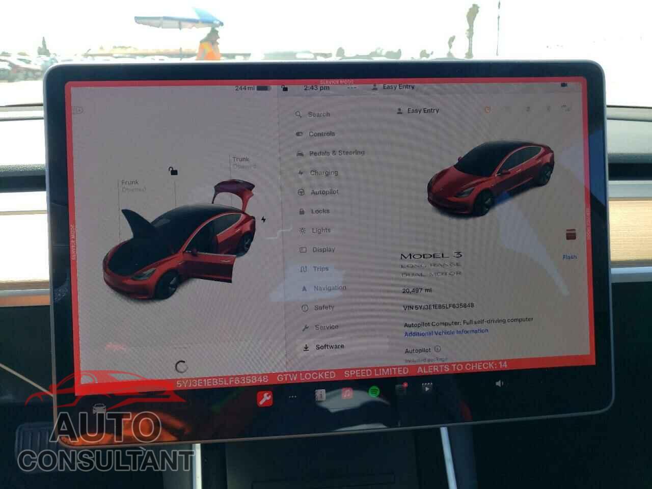 TESLA MODEL 3 2020 - 5YJ3E1EB5LF635848