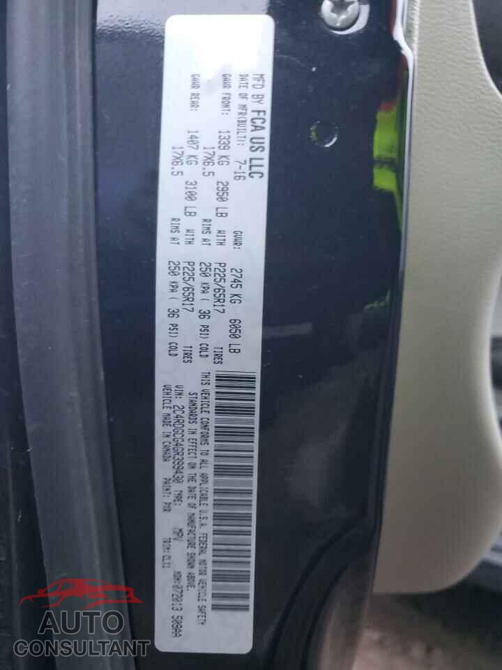 DODGE CARAVAN 2016 - 2C4RDGCG4GR399430
