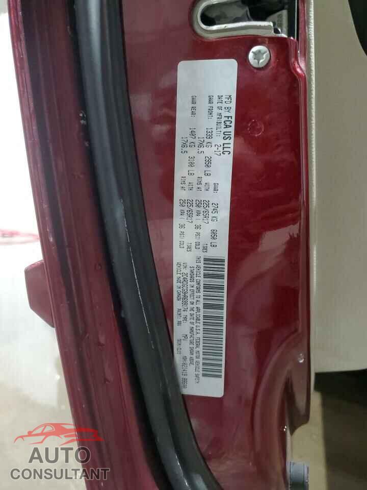DODGE CARAVAN 2017 - 2C4RDGCG9HR699174