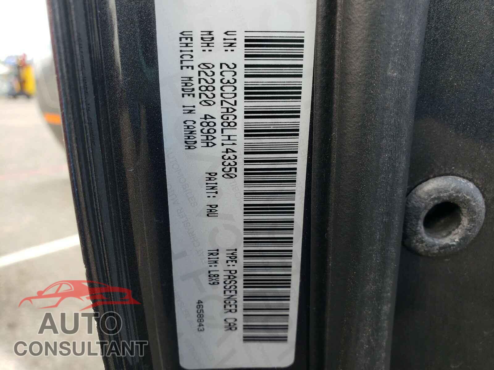 DODGE CHALLENGER 2020 - 2C3CDZAG8LH143350