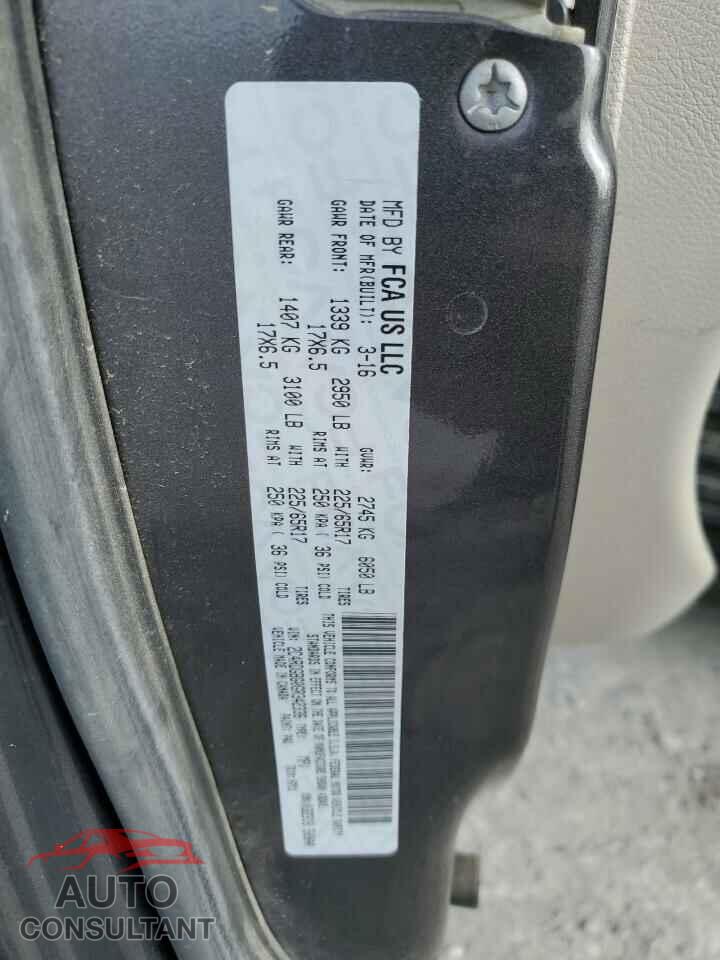 DODGE CARAVAN 2016 - 2C4RDGBG0GR342336