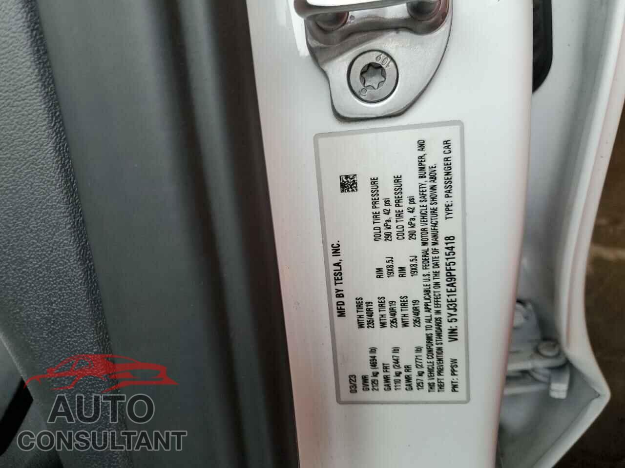 TESLA MODEL 3 2023 - 5YJ3E1EA9PF515418