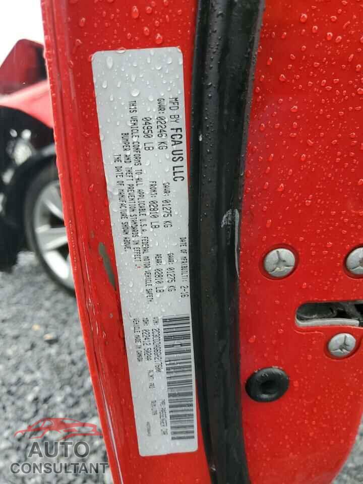 DODGE CHALLENGER 2016 - 2C3CDZAG6GH217600