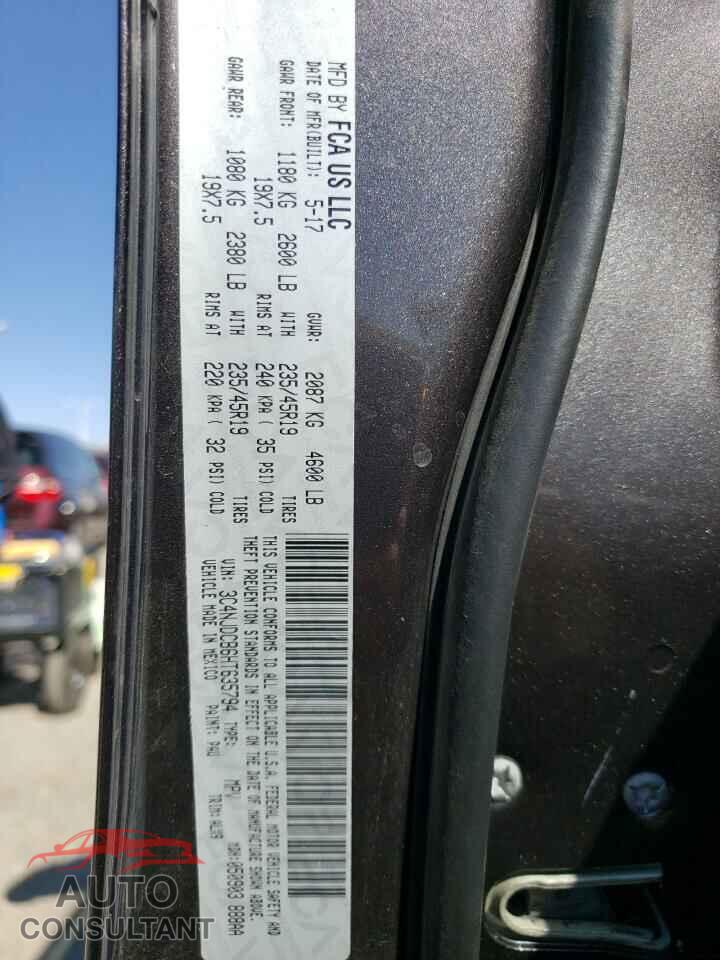 JEEP COMPASS 2017 - 3C4NJDCB6HT635794