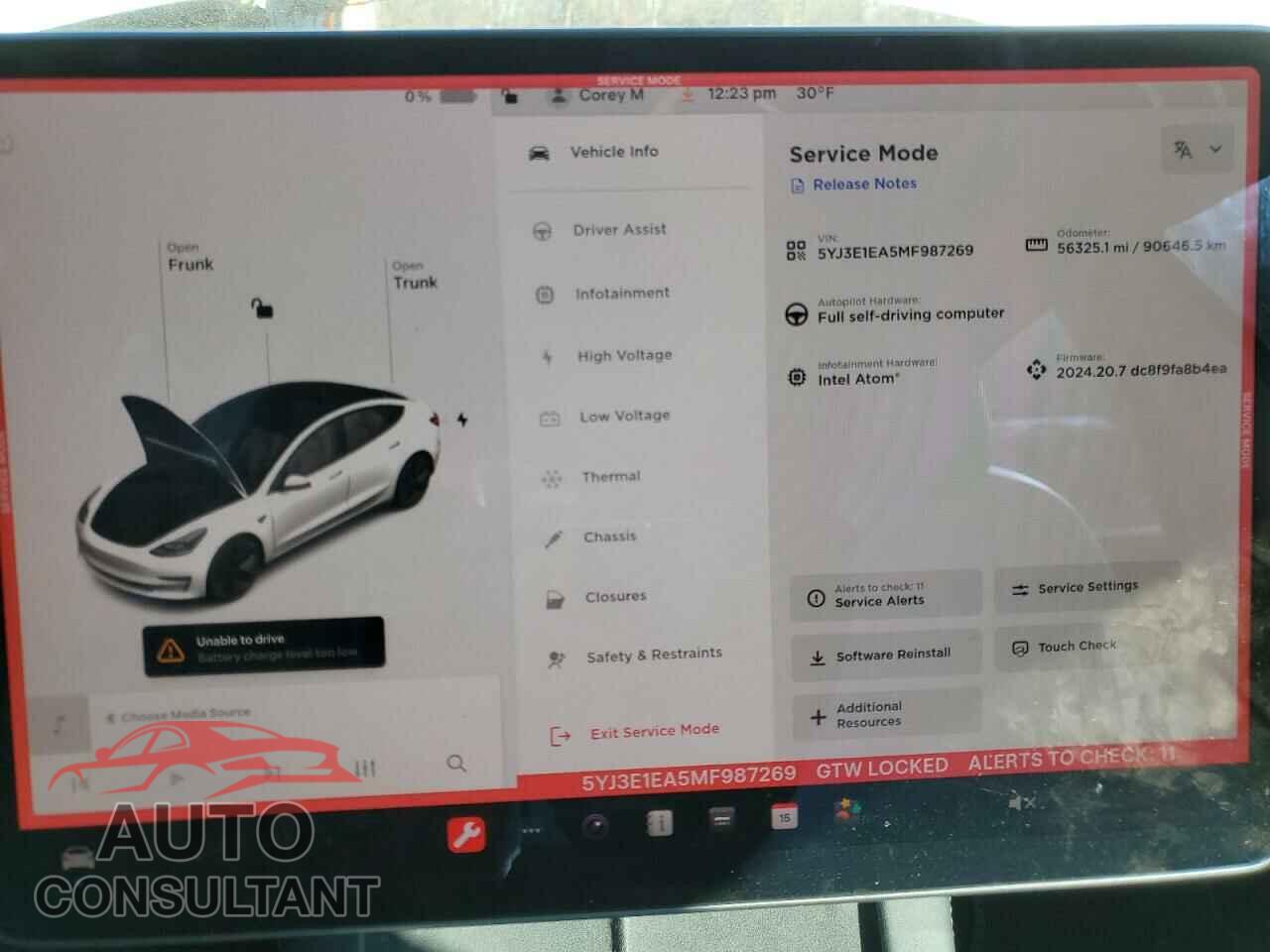 TESLA MODEL 3 2021 - 5YJ3E1EA5MF987269