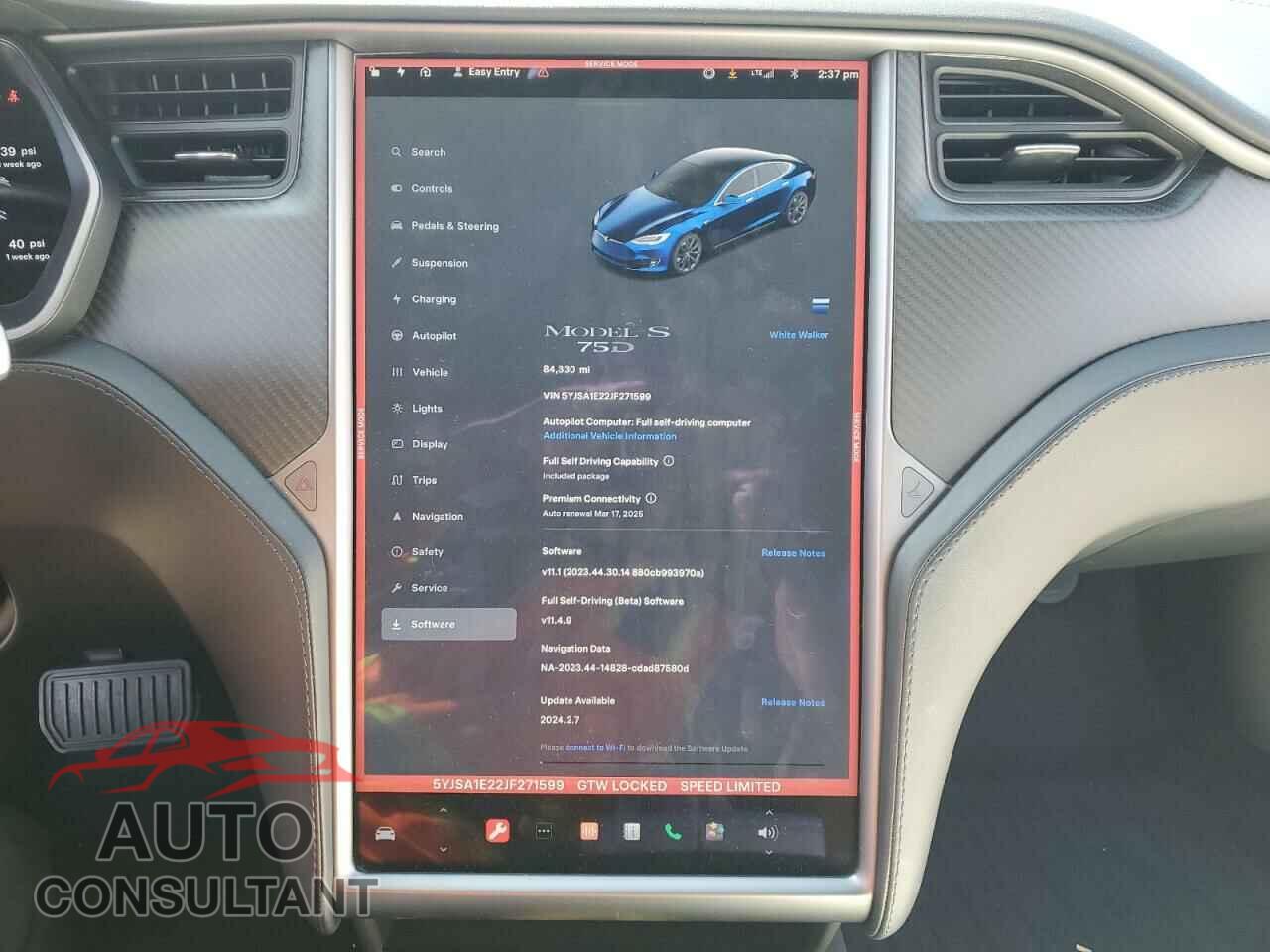 TESLA MODEL S 2018 - 5YJSA1E22JF271599