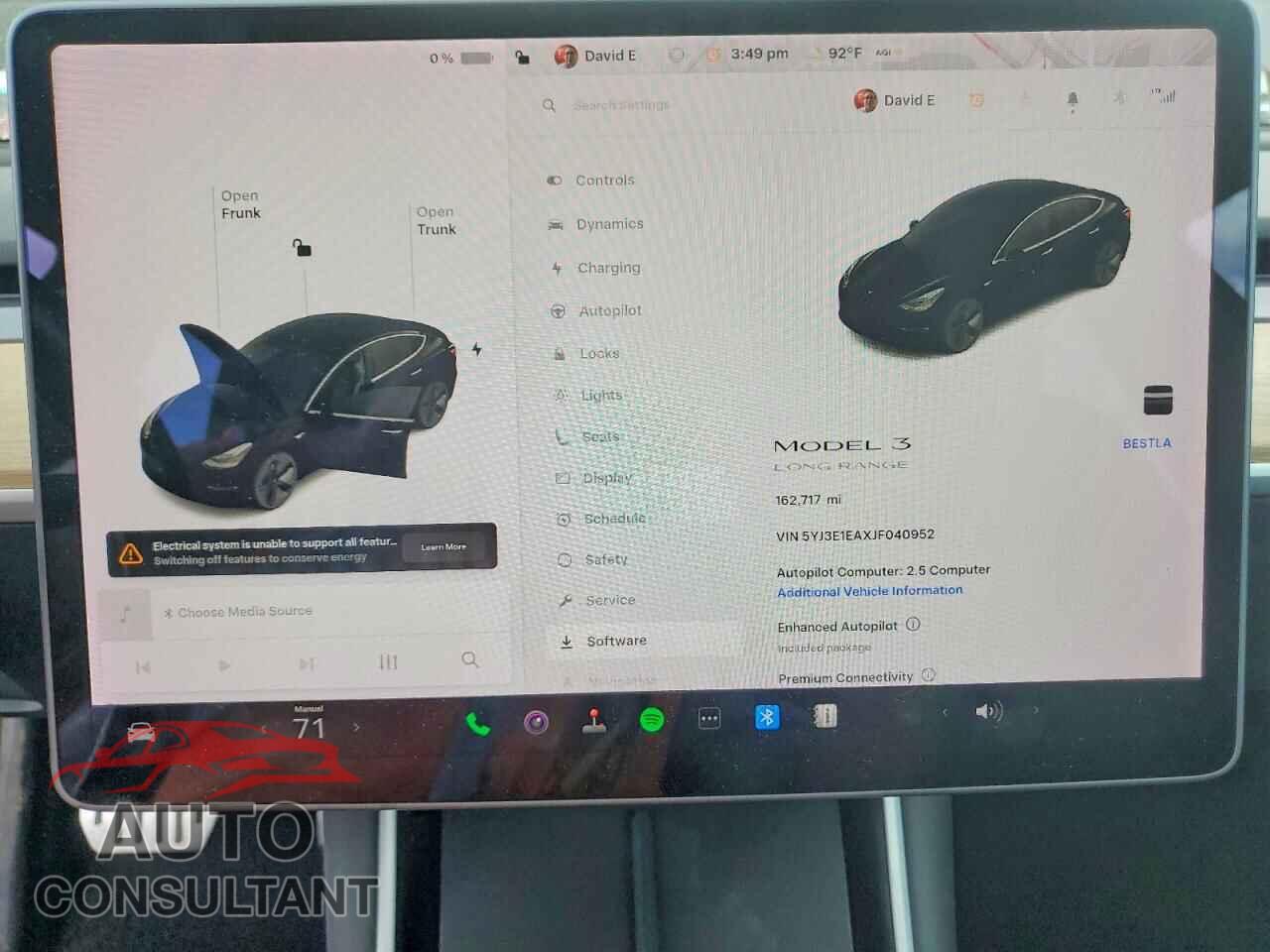 TESLA MODEL 3 2018 - 5YJ3E1EAXJF040952