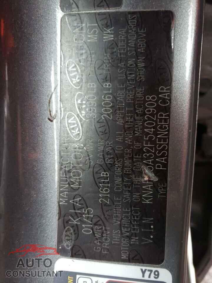 KIA FORTE 2015 - KNAFZ5A32F5402908