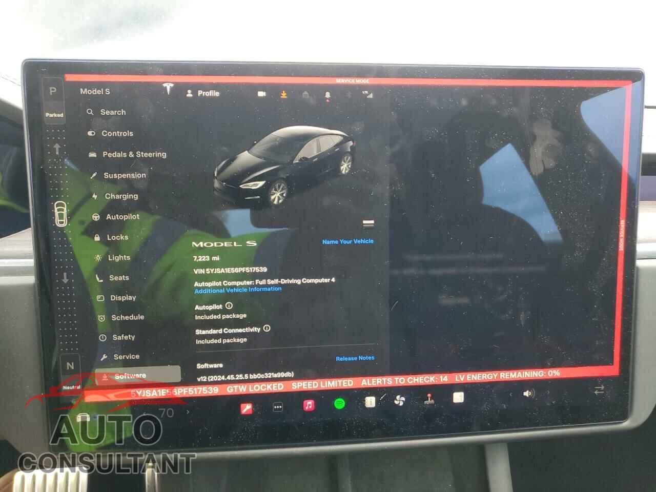 TESLA MODEL S 2023 - 5YJSA1E56PF517539