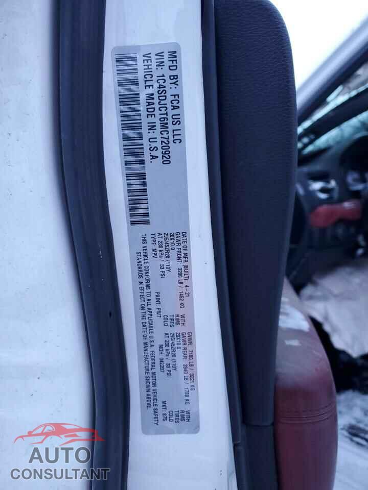 DODGE DURANGO 2021 - 1C4SDJCT6MC720920