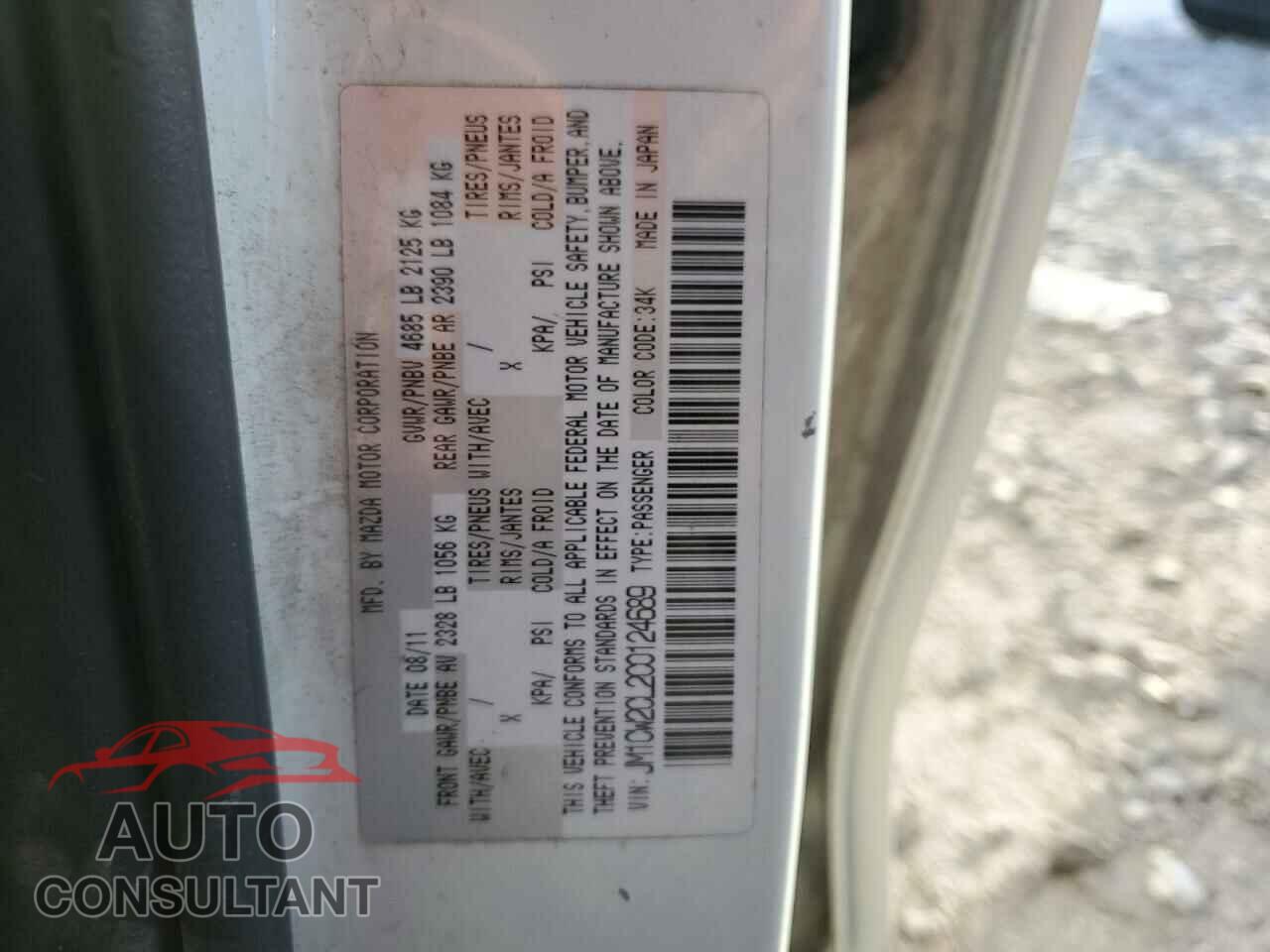 MAZDA 5 2012 - JM1CW2CL2C0124689