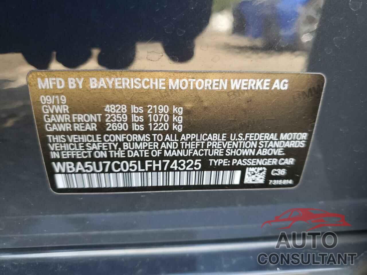 BMW M3 2020 - WBA5U7C05LFH74325