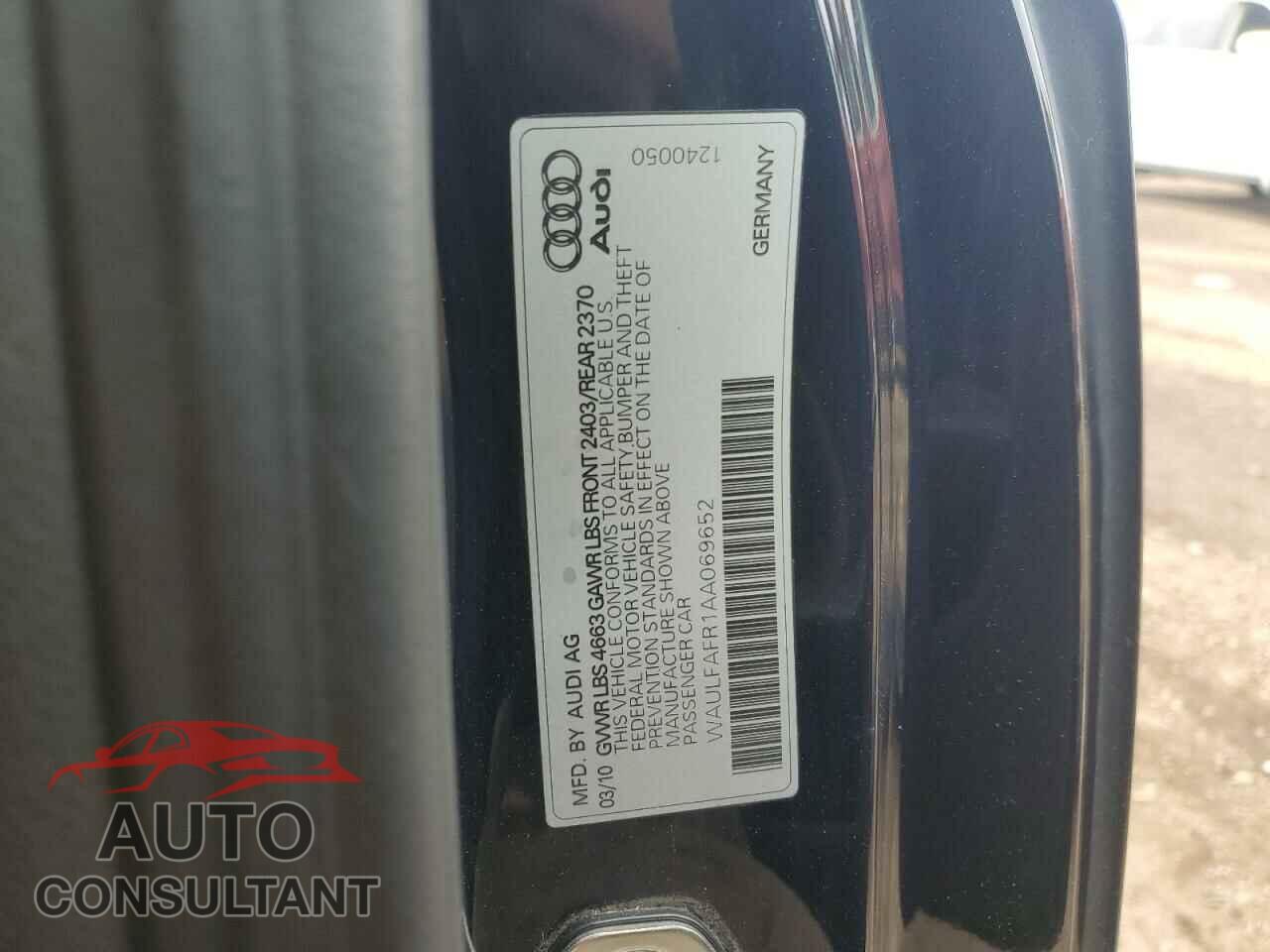 AUDI A5 2010 - WAULFAFR1AA069652