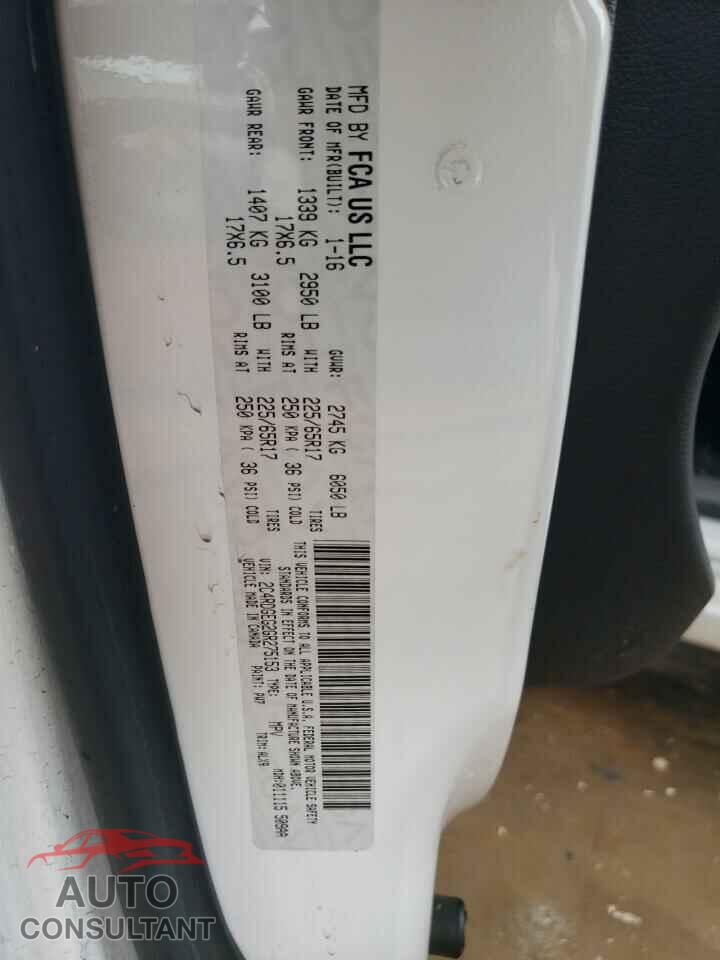 DODGE CARAVAN 2016 - 2C4RDGEG2GR275153