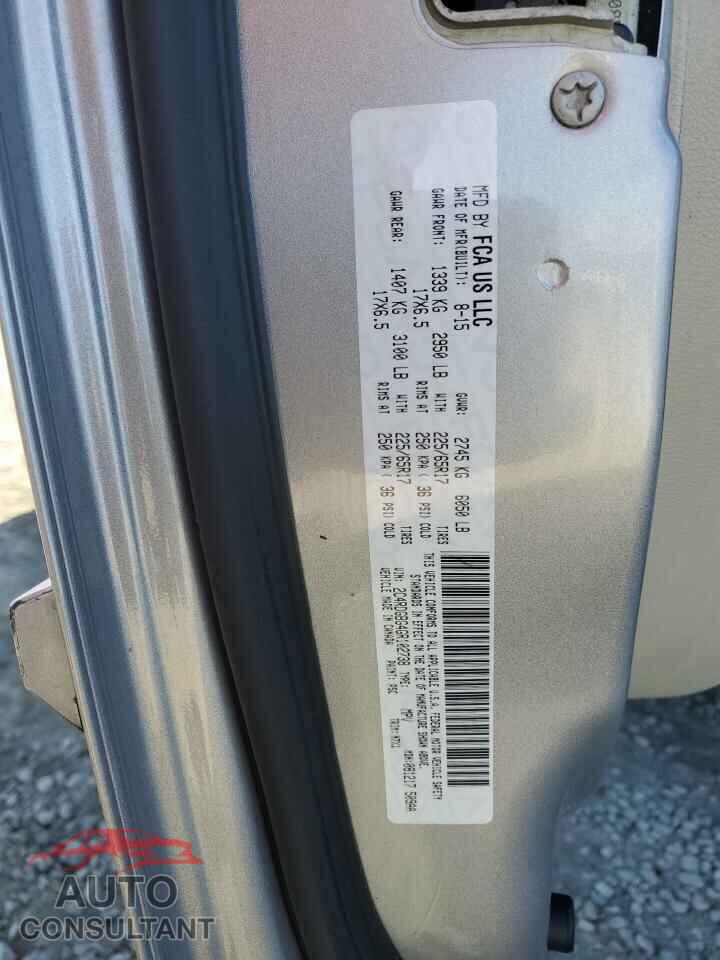 DODGE CARAVAN 2016 - 2C4RDGBG4GR102738