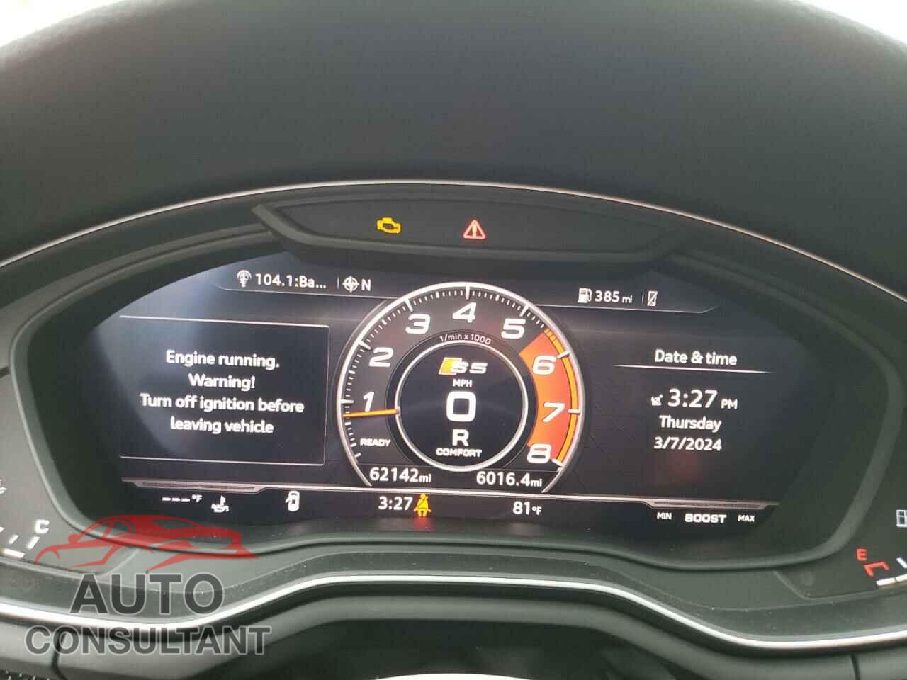 AUDI S5/RS5 2018 - WAUR4AF54JA010463