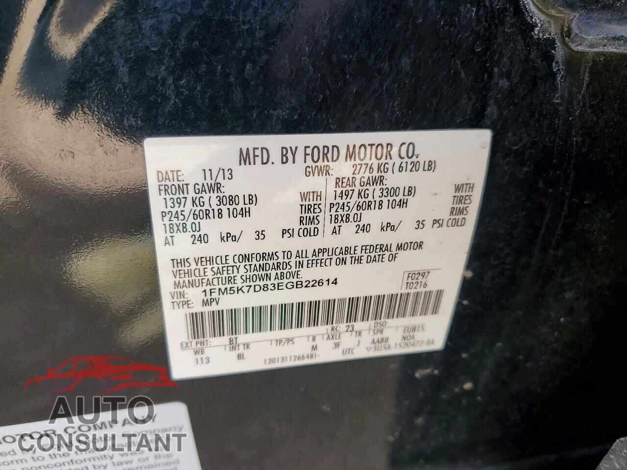 FORD EXPLORER 2014 - 1FM5K7D83EGB22614