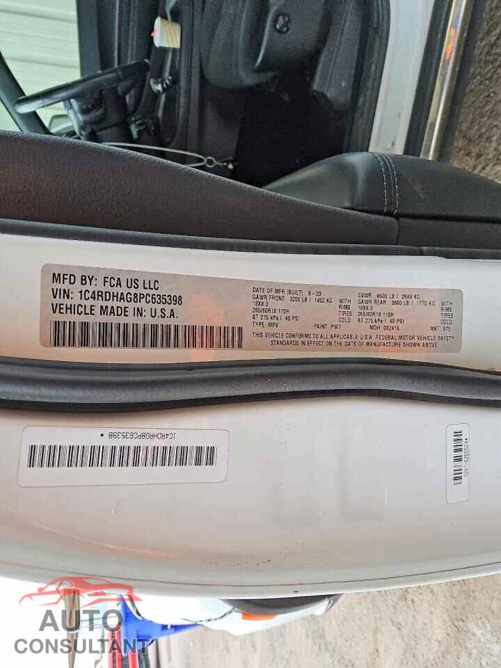 DODGE DURANGO 2023 - 1C4RDHAG8PC635398