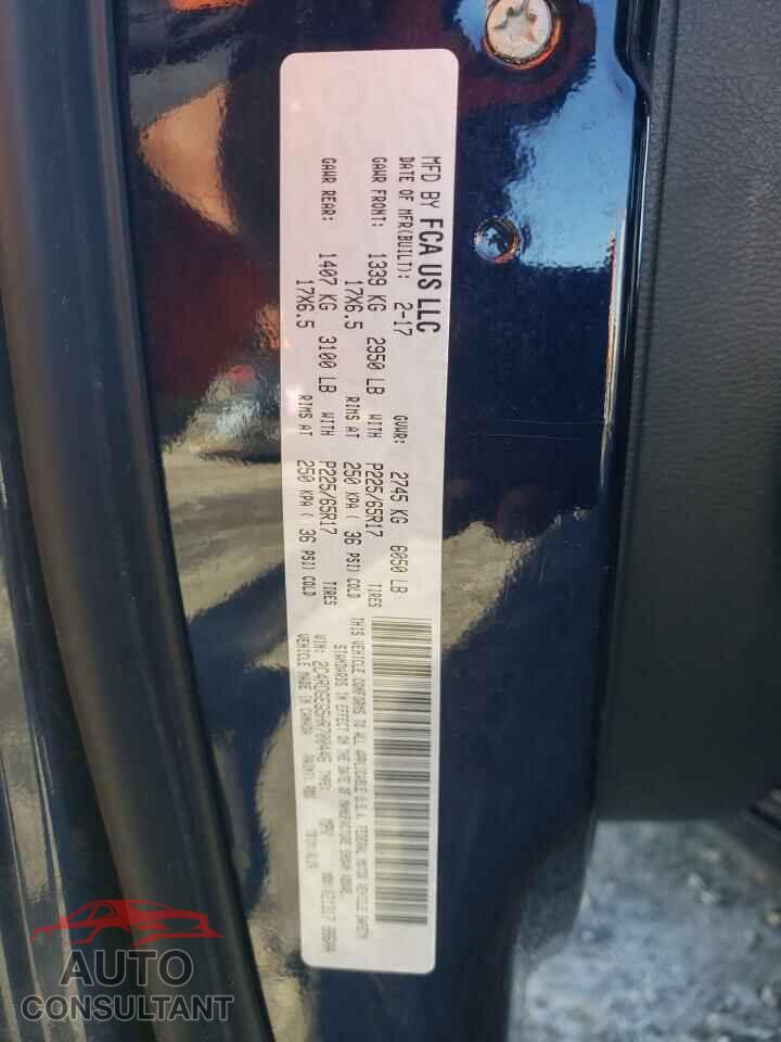 DODGE CARAVAN 2017 - 2C4RDGEG5HR700446