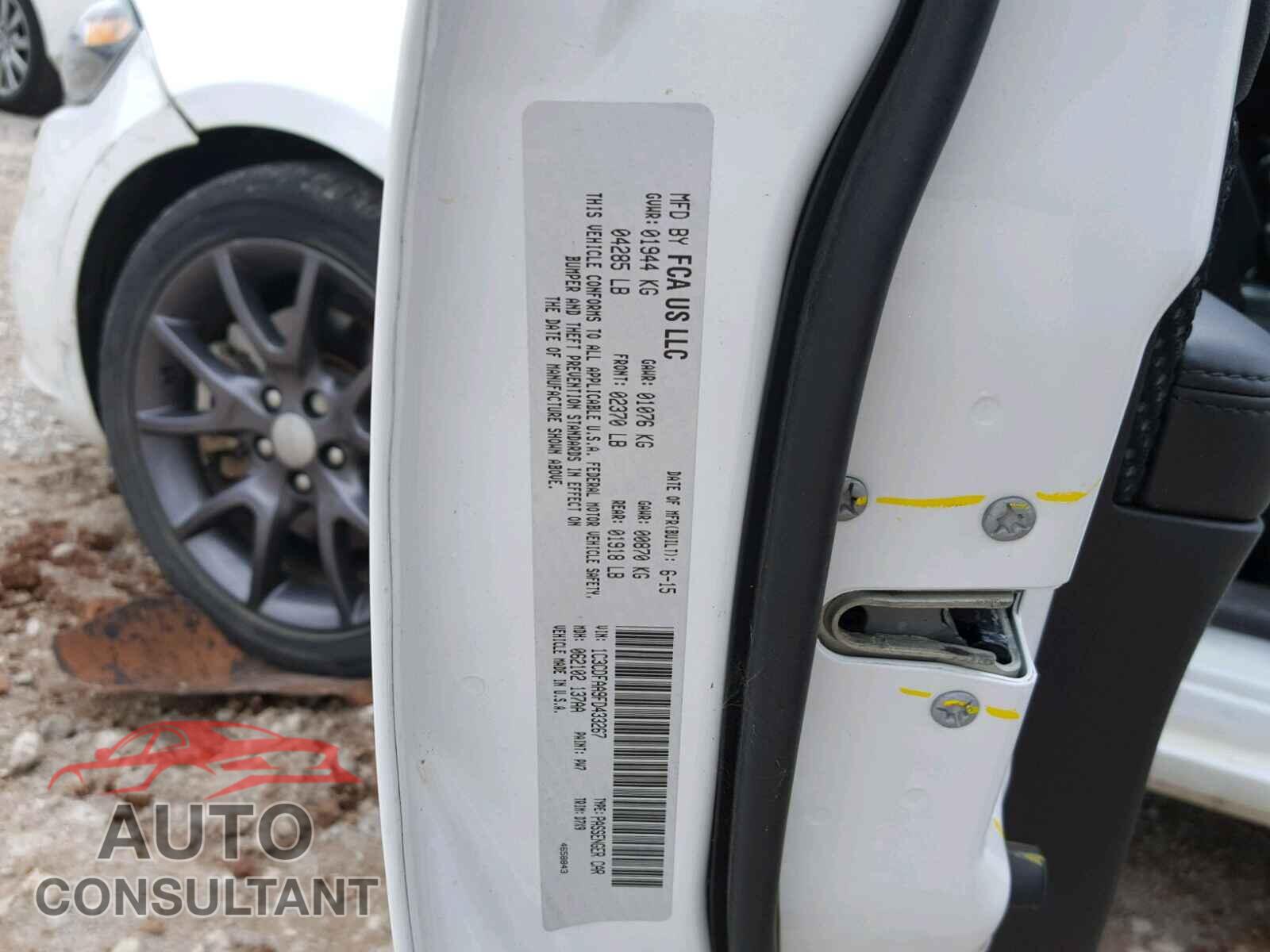 DODGE DART 2015 - 1C3CDFAA9FD433267