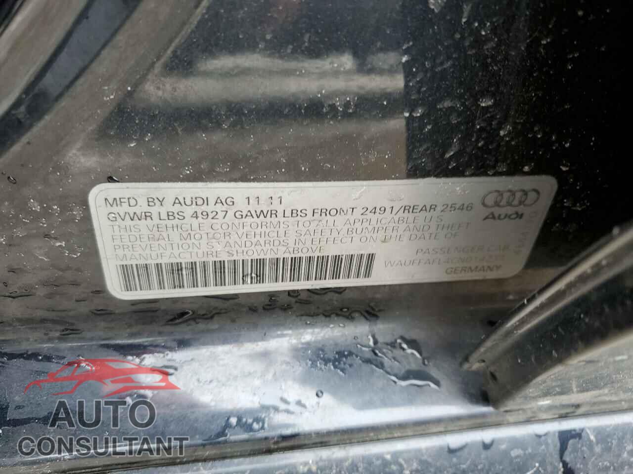 AUDI A4 2012 - WAUFFAFL4CN014231