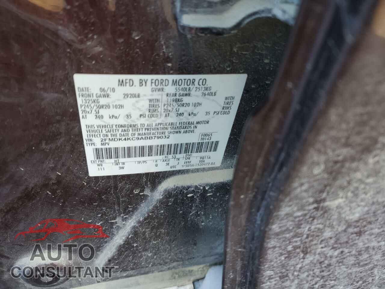 FORD EDGE 2010 - 2FMDK4KC9ABB79032