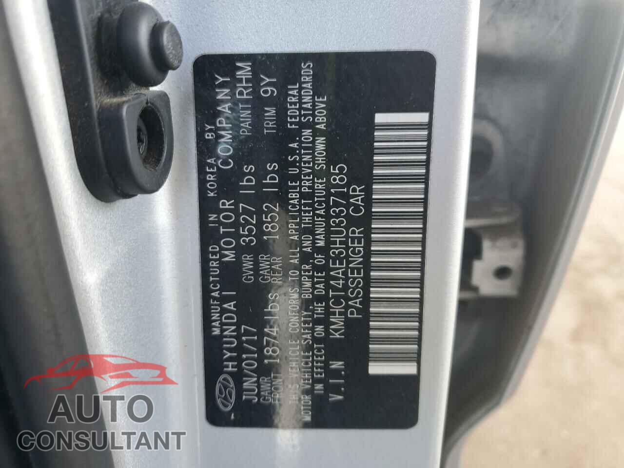 HYUNDAI ACCENT 2017 - KMHCT4AE3HU337185