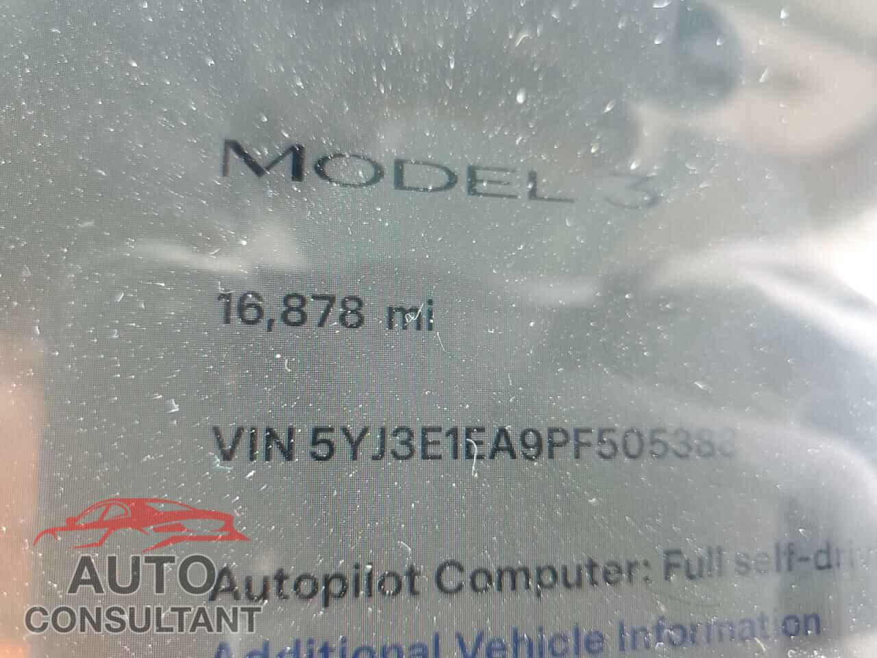 TESLA MODEL 3 2023 - 5YJ3E1EA9PF505388