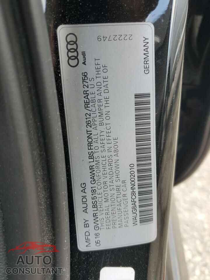 AUDI A6 2017 - WAUG8AFC8HN002010