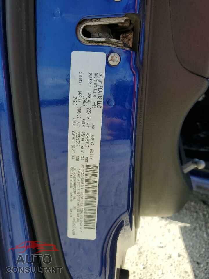 DODGE CARAVAN 2019 - 2C4RDGEG3KR747952
