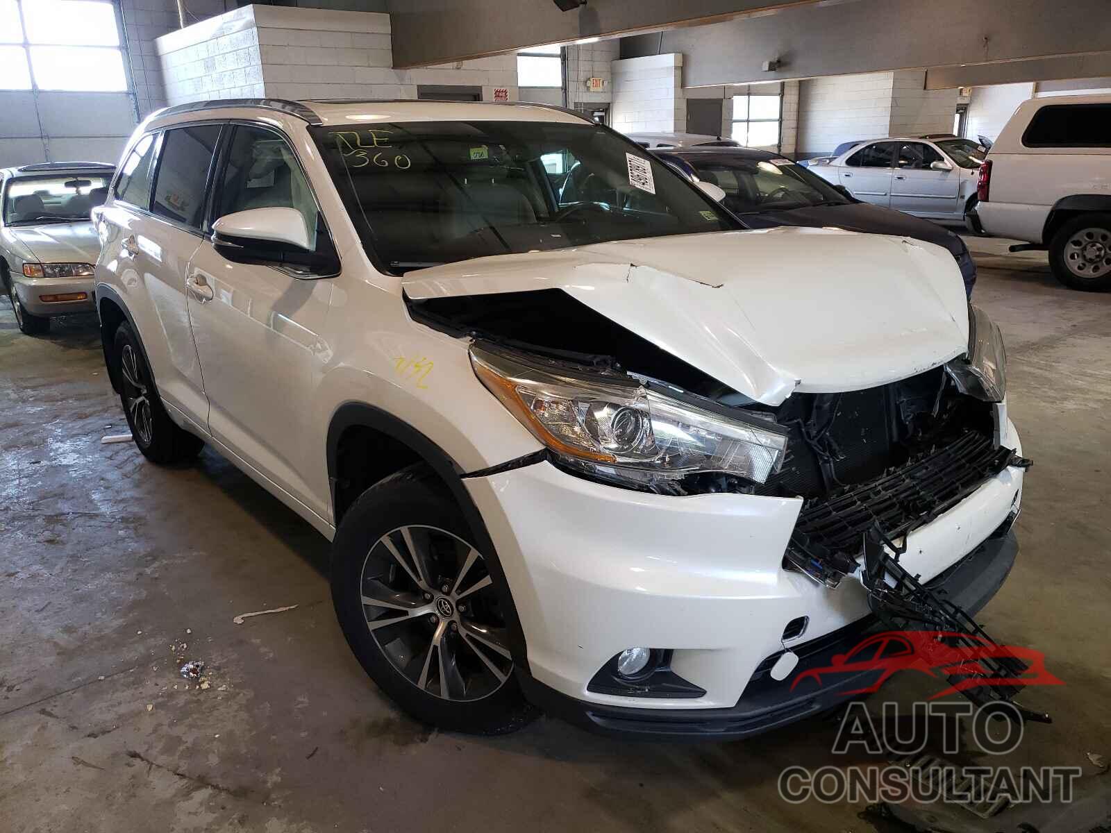 TOYOTA HIGHLANDER 2016 - 5TDJKRFH5GS259087