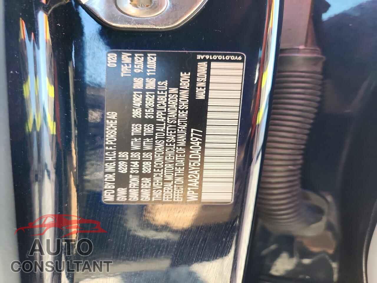 PORSCHE CAYENNE 2020 - WP1AA2AY5LDA04977