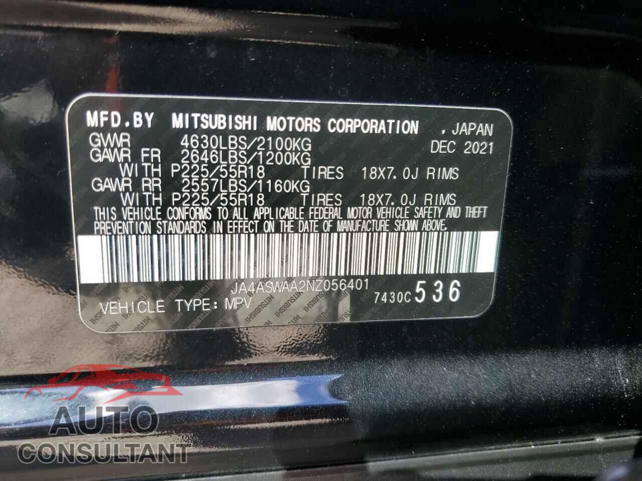 MITSUBISHI ECLIPSE 2022 - JA4ASWAA2NZ056401