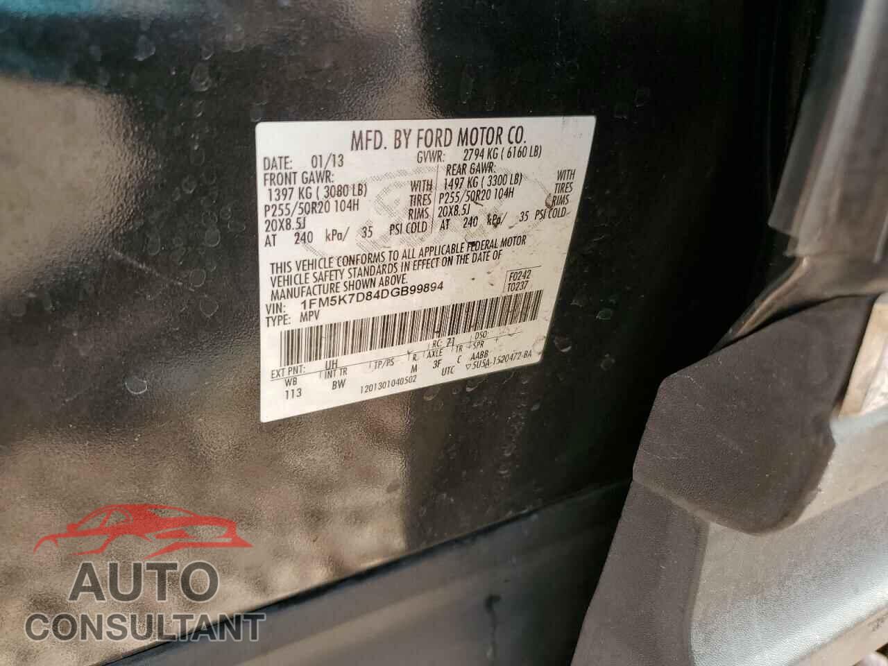 FORD EXPLORER 2013 - 1FM5K7D84DGB99894