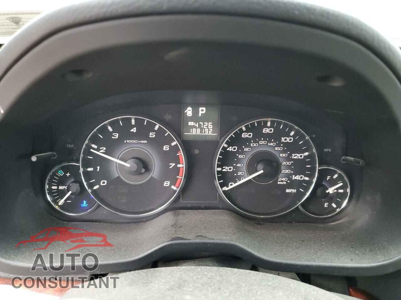 SUBARU OUTBACK 2012 - 4S4BRBKC6C3204401