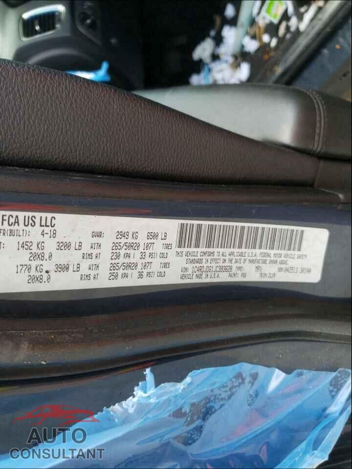 DODGE DURANGO 2018 - 1C4RDJDG1JC393628