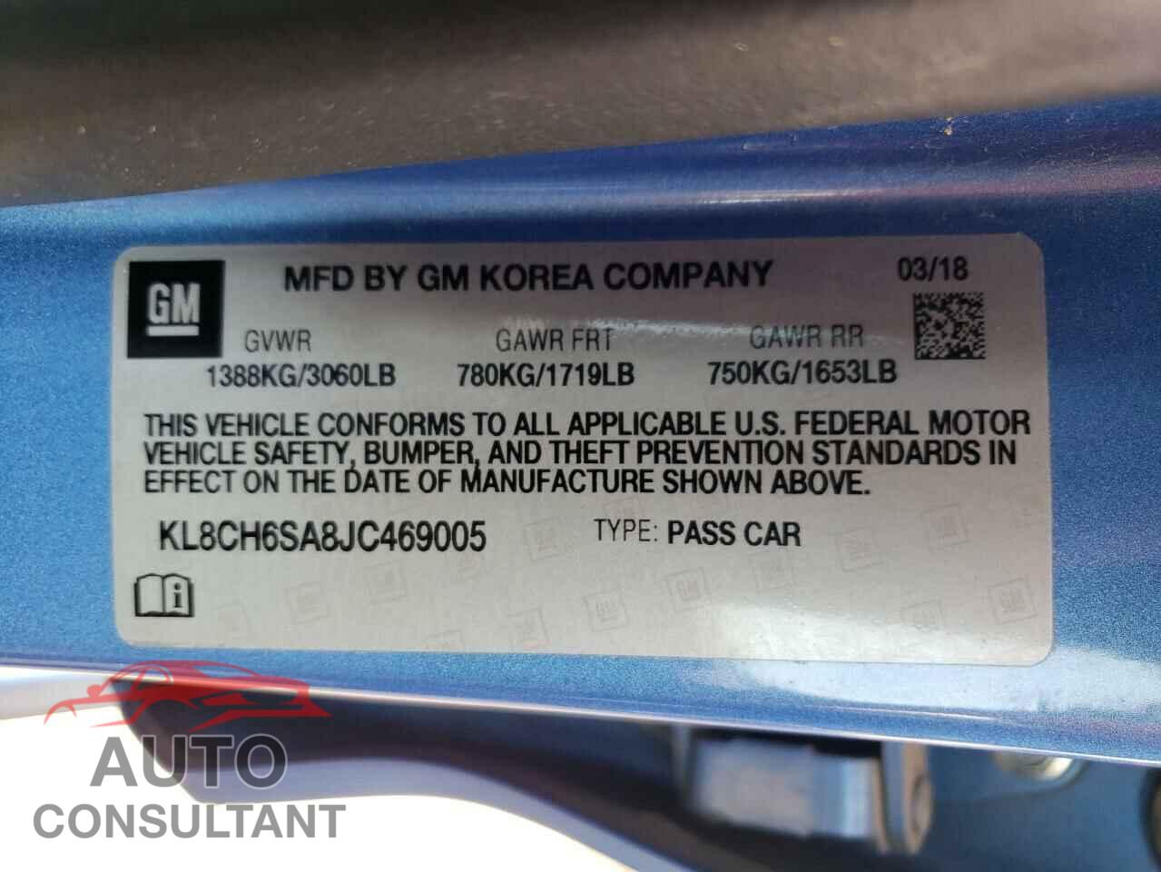 CHEVROLET SPARK 2018 - KL8CH6SA8JC469005